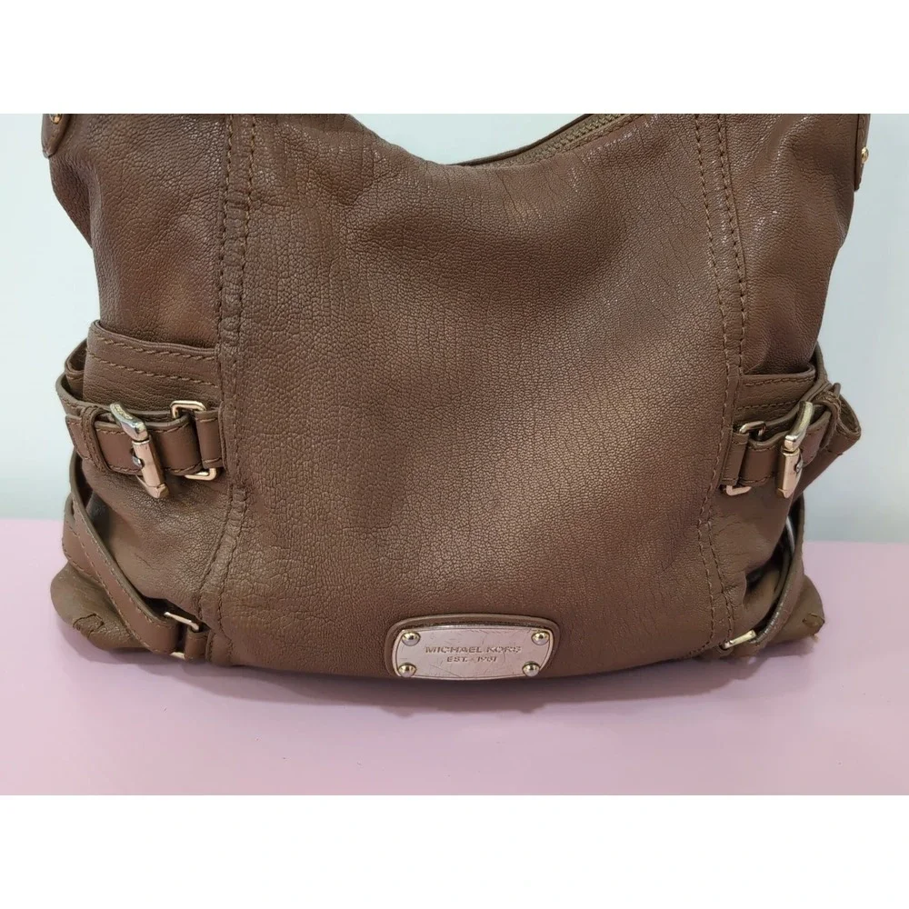 Michael Kors Tan/Carmel Leather Hobo Shoulder Bag